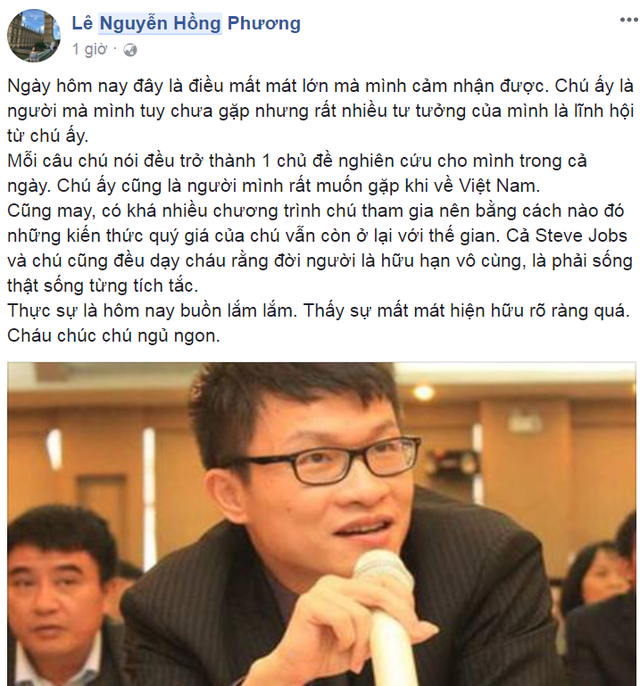 Giới công nghệ bàng hoàng trước tin phó Chủ tịch quỹ IDG đột ngột qua đời - 3 Giới công nghệ bàng hoàng trước tin phó Chủ tịch quỹ IDG đột ngột qua đời - 3