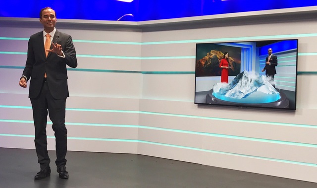 VTV bắt đầu áp dụng công nghệ thực tế ảo trên các chương trình truyền hình - 1 Công nghệ tăng cường thực tế ảo (AR) được áp dụng và xử lý ngay trên trường quay của VTVcab.