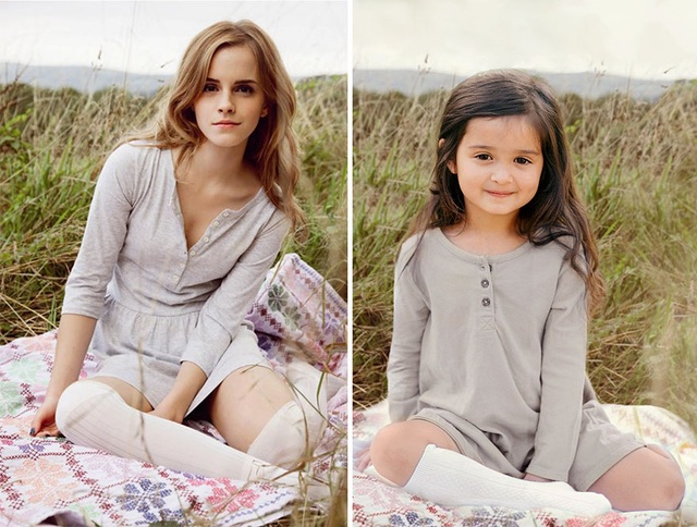 Ngỡ ngàng vẻ dễ thương của bé gái 3 tuổi hóa thân thành ngôi sao - 6 Emma Watson và Scout, ai xinh hơn?!