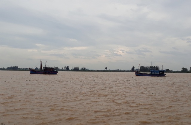 Nhộn nhịp những mẻ cá “chạy bão” - 4 Bên cạnh đó, những chiếc thuyền đang dần di chuyển về âu để tránh bão