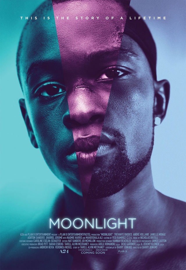Oscar: Tựa phim càng ngắn càng dễ… đoạt giải - 1 “Moonlight” (Ánh trăng - 2016) là Phim chính kịch xuất sắc nhất tại giải Quả Cầu Vàng vừa trao trong tháng 1 này. Hiện tại, “Moonlight” là một ứng viên nặng ký tại giải Oscar.
