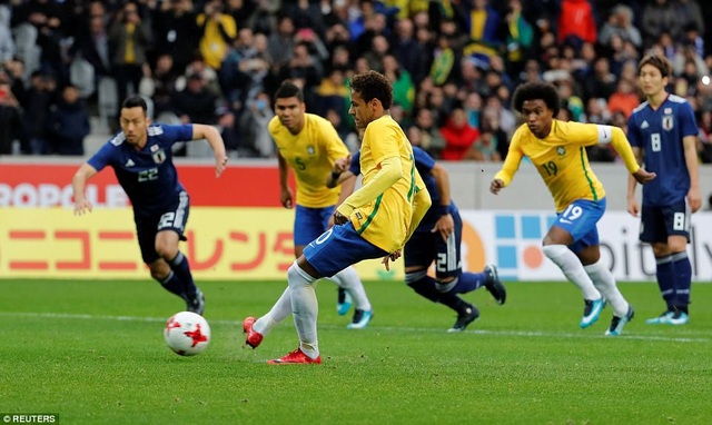 Brazil 3-1 Nhật Bản: Neymar lập công - 10
Ngôi sao PSG mở tỷ số trận đấu trên chấm phạt đền