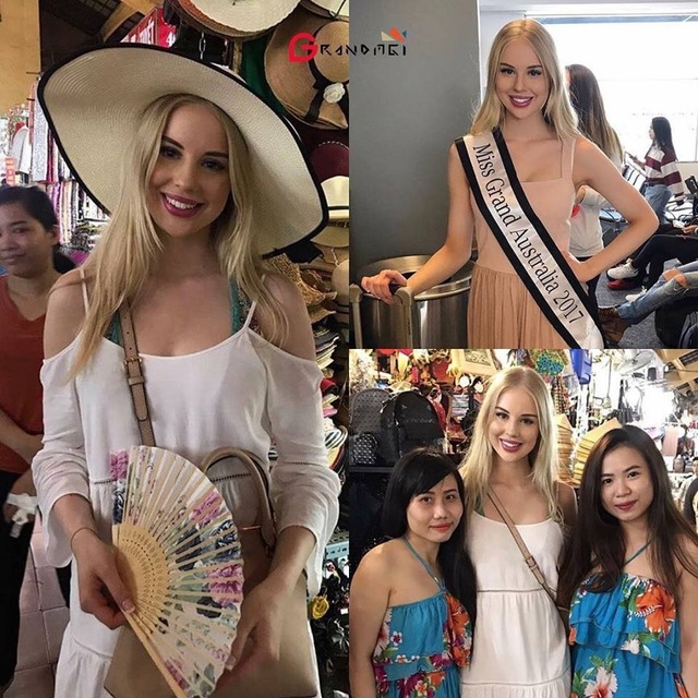 Các mỹ nhân Miss Grand International 2017 rộn ràng khoe ảnh chuẩn bị sang Việt Nam - 8
Hoa hậu Australia đến sớm nhất trong số các thí sinh. Cô đã kịp thăm thú TP. Hồ Chí Minh, tham quan chợ Bến Thành và chụp ảnh cùng người dân địa phương.