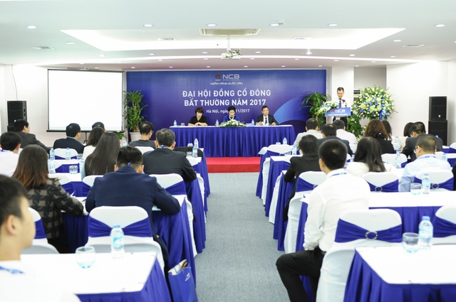 Ngân hàng NCB có chủ tịch hội đồng quản trị mới - 1
Ngân hàng TMCP Quốc Dân (NCB) vừa tổ chức thành công phiên họp Đại hội đồng cổ đông (ĐHĐCĐ) bất thường năm 2017.