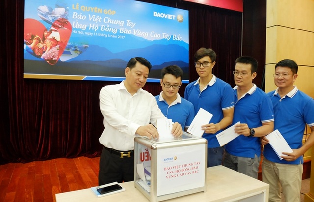 Tập đoàn Bảo Việt ủng hộ gần 1,5 tỷ đồng cùng đồng bào Tây Bắc vượt lũ - 3
Là một Tập đoàn Tài chính - Bảo hiểm hàng đầu Việt Nam, Bảo Việt nhận thức rõ vai trò không chỉ là đầu tàu kinh tế mà còn là doanh nghiệp tiên phong bảo đảm sự bình an và phát triển cộng đồng
