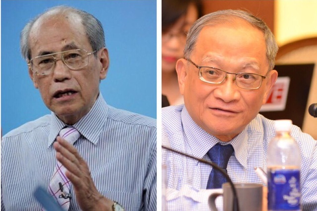 20 ngành độc quyền nhà nước: "Vì sao hạn chế tư nhân nhiều như vậy?" - 1 Chuyên gia kinh tế: TS Lưu Bích Hồ (trái) và TS Lê Đăng Doanh (phải)