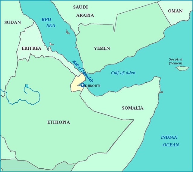 “Cánh tay nối dài” của Trung Quốc tại vùng chiến lược châu Phi - 3 Djibouti nằm ở vị trí chiến lược tại khu vực Sừng châu Phi (Ảnh: Google Maps)