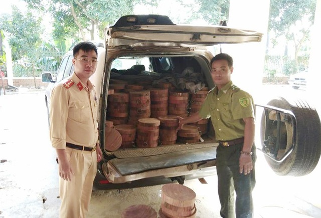 Hà Nội: Thu giữ hơn 500 chiếc thớt gỗ nghiến lậu - 1 Hơn 500 chiếc thớt gỗ nghiến được lực lượng chức năng thu giữ.