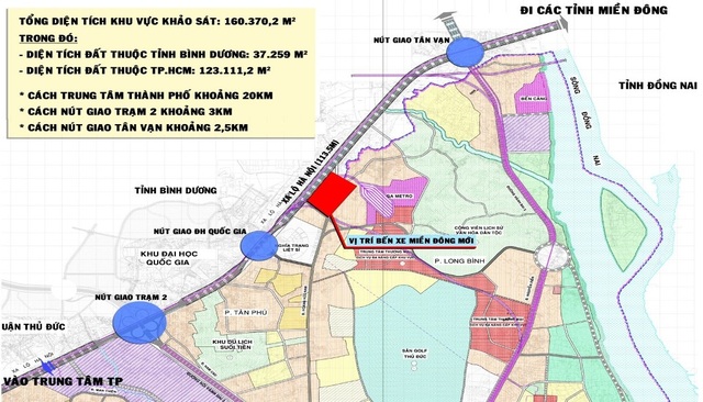 TPHCM: Xây dựng bến xe Miền Đông mới - 4 Bến xe Miền Đông nằm trên xa lộ Hà Nội, cửa ngõ phía Đông thành phố