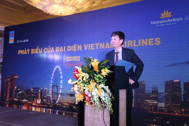 Bảo hiểm PVI và Vietnam Airlines hợp tác ra mắt sản phẩm Bảo hiểm Du lịch TripCARE - 2
Ông Trịnh Ngọc Thành, Phó TGĐ Vietnam Airlines phát biểu tại Lễ ra mắt TripCARE