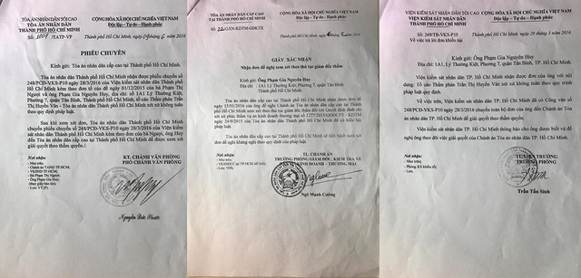 TP HCM: Doanh nghiệp điêu đứng vì quyết định đình chỉ xét xử phúc thẩm “bất thường”! - 4 Thông báo thụ lý giải quyết vụ việc của cơ quan chức năng nhưng đến nay đã hơn 1 năm, ông Huy vẫn mòn mỏi chờ đợi sự vào cuộc của những đơn vị trên.