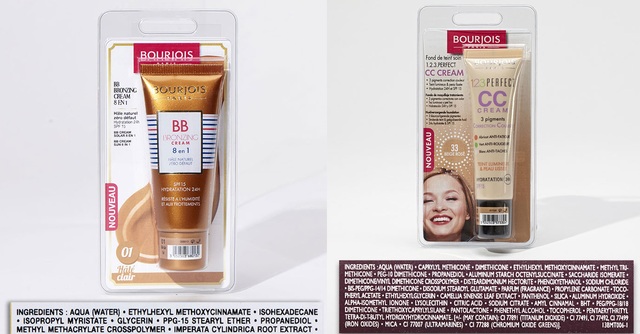 Pháp: Công bố 400 loại hóa mỹ phẩm có thành phần gây hại - 13
Sản phẩm BB cream và CC cream của Bourjois có chứa Ethylhexyl methoxycinnamate, BHT