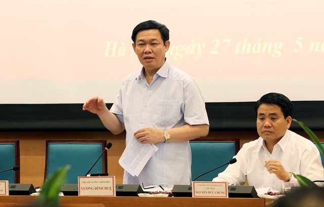 Hà Nội: Đấu giá đất dư thừa sau sắp xếp đơn vị sự nghiệp công lập - 1 Phó thủ tướng Vương Đình Huệ phát biểu chỉ đạo tại buổi làm việc với UBND TP Hà Nội