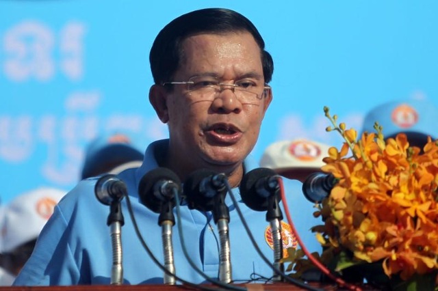 Campuchia bất ngờ đóng cửa tổ chức Mỹ - 1 Thủ tướng Campuchia Hun Sen (Ảnh: Reuters)