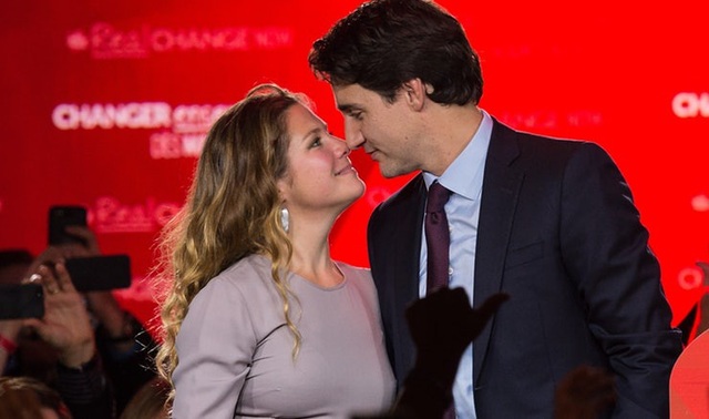 Thủ tướng New Zealand tiếc vì lộ cuộc trò chuyện với ông Trump tại Việt Nam - 2 Thủ tướng Canada và phu nhân Sophie Grégoire (Ảnh: Getty)
