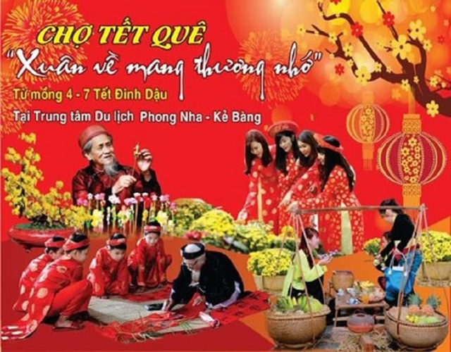 Quảng Bình: Độc đáo phiên chợ Tết quê tại Phong Nha - Kẻ Bàng - 1 Chợ Tết quê Xuân về mang thương nhớ diễn ra từ ngày mồng 4 đến ngày 7/1 âm lịch