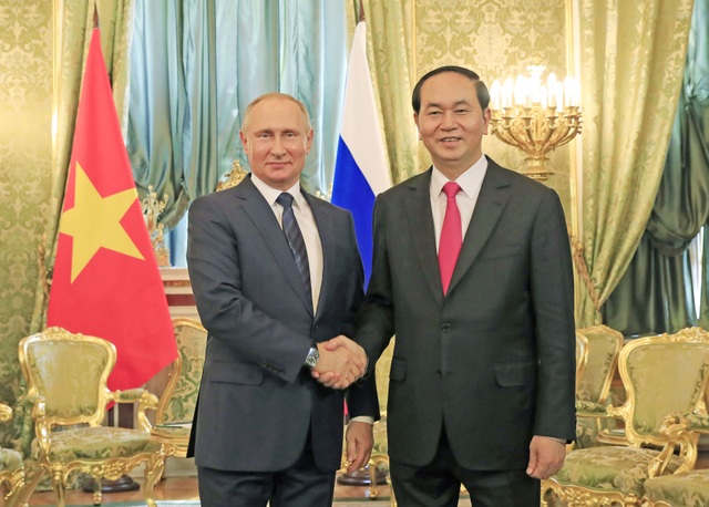 Chủ tịch nước Trần Đại Quang hội đàm với Tổng thống Nga Vladimir Putin - 1
Chủ tịch nước Trần Đại Quang gặp Tổng thống Liên bang Nga V. Putin
