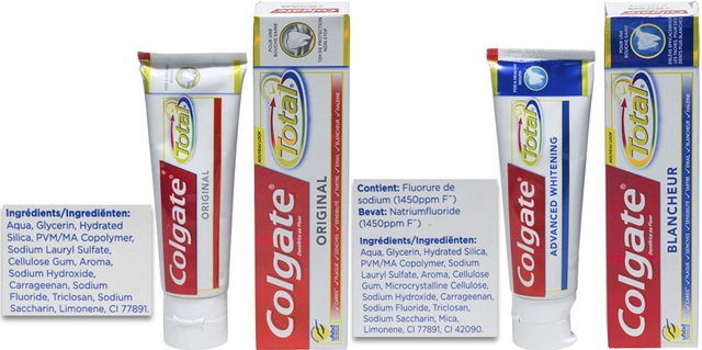 Pháp: Công bố 400 loại hóa mỹ phẩm có thành phần gây hại - 17
Sản phẩm kem đánh răng Colgate total có chứa Sodium lauryl sulfate và Triclosan
