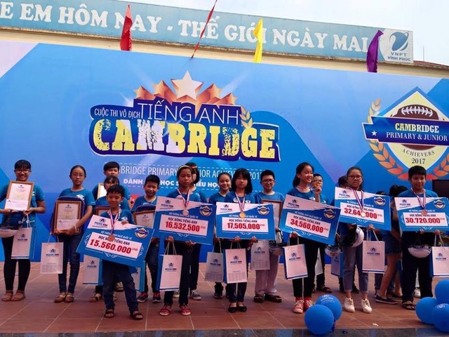 
Các em học sinh xuất sắc nhất của Vòng 3 tại cụm Vĩnh Yên ngày 12/11/2017.
