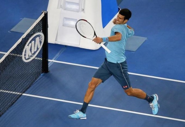 Djokovic lần thứ sáu liên tiếp thắng Verdasco - 1
Djokovic ăn mừng chiến thắng trước Verdasco