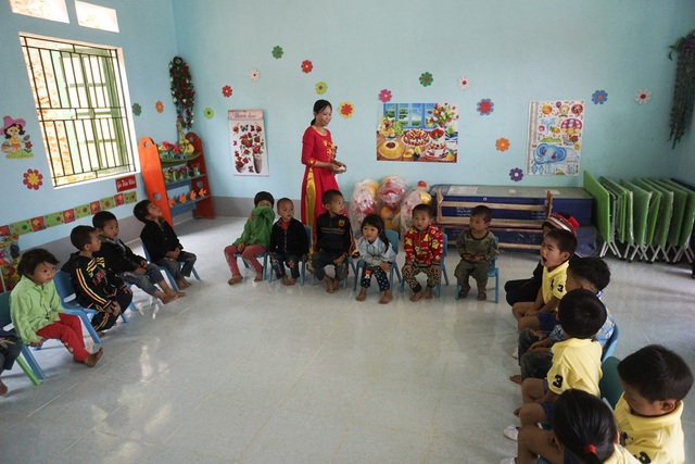 Náo nức ngày khánh thành công trình phòng học Dân trí thứ 11 tại Hà Giang - 13
Phòng học dành cho các em học sinh mầm non Bát Đại Sơn