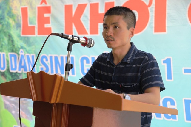 Khởi công xây dựng cầu Dân trí thứ 13 tại Nghệ An - 1 Ông Phạm Tuấn Anh - Phó Tổng biên tập Báo điện tử Dân trí phát biểu tại lễ khởi công cầu mang tên Dân trí.