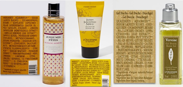 Pháp: Công bố 400 loại hóa mỹ phẩm có thành phần gây hại - 26
Các gel tắm L Occitane có Ethylhexyl, methoxycinnamate