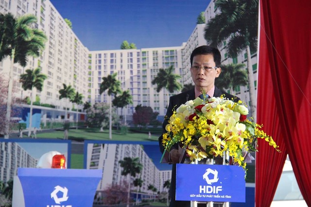 Hà Tĩnh khởi công dự án thí điểm nhà ở xã hội cho người có thu nhập thấp - 3 Ông Nguyễn Trọng Hiếu, Giám đốc Quỹ Đầu tư phát triển tỉnh Hà Tĩnh, chủ đầu tư dự án
