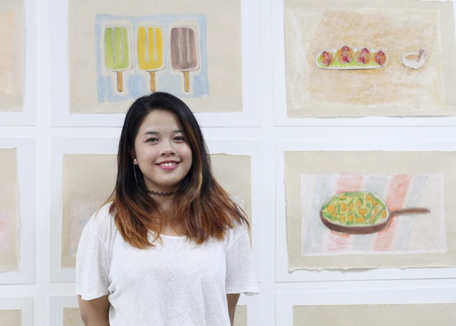 Chỉ một nét vẽ duy nhất tạo nên bức tranh về phở, bún chả Hà Nội - 1 Nữ sinh 9x Phạm Phương Thảo là tác giả triển lãm tranh quảng bá ẩm thực Hà Nội này