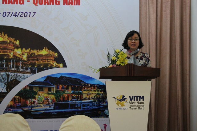 Ba tỉnh miền Trung công bố thương hiệu du lịch chung - 3 Bà Nguyễn Thị Thanh Hương (Phó tổng cục trưởng Tổng cục Du Lịch) đánh giá cao ý nghĩa của bộ nhận diện thương hiệu Tinh hoa Việt Nam
