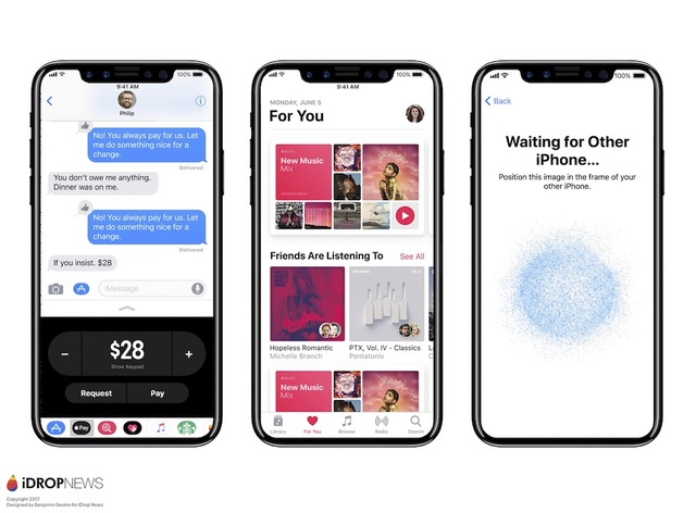 Bạn có thích iPhone 8 như thế này không? - 4
Giao diện iOS 11 trên bản concept của iPhone 8.