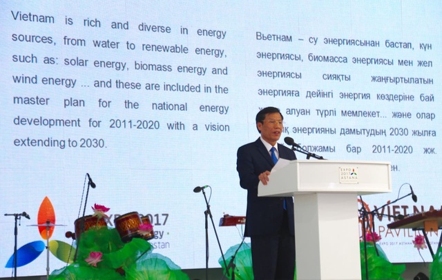 Ngày Quốc gia Việt Nam tại EXPO 2017 thu hút hàng nghìn du khách tham quan - 2 Bộ trưởng Nguyễn Ngọc Thiện phát biểu tại Lễ khai mạc.