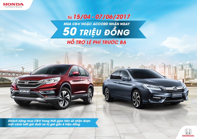 Honda Việt Nam khuyến mại cho khách hàng mua xe CR-V và Accord - 3 Honda Việt Nam khuyến mại cho khách hàng mua xe CR-V và Accord - 3