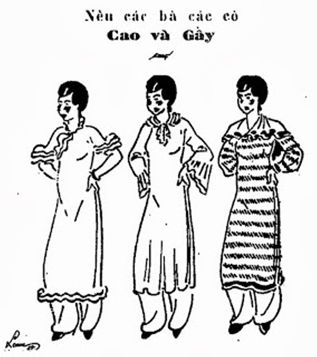“Đừng áp đặt áo dài đời thường vào quy chuẩn quốc phục nghi lễ” - 2 Những mẫu thiết kế áo dài của họa sĩ Cát Tường.