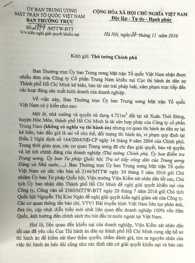 Vụ thi hành án kiểu "kì lạ": Hàng loạt chỉ đạo giải quyết, doanh nghiệp vẫn "dài cổ" chờ đợi - 3 Vụ thi hành án kiểu "kì lạ": Hàng loạt chỉ đạo giải quyết, doanh nghiệp vẫn "dài cổ" chờ đợi - 3