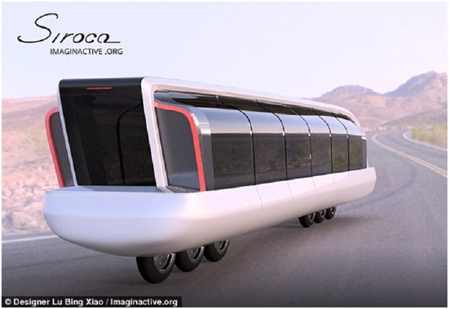 Công bố ý tưởng mẫu xe bus một dãy bánh siêu dị - 4 Xe được trang bị công nghệ tự thăng bằng và một bộ động cơ điều chỉnh trọng tâm.
