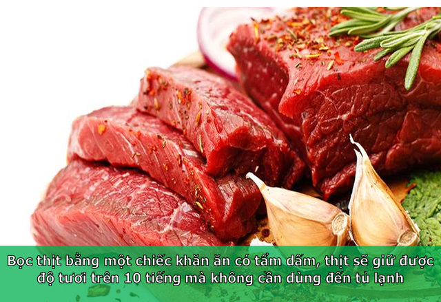 Những mẹo vặt hàng ngày “cực hay” không nên bỏ qua - 8 Giúp thịt tươi lâu