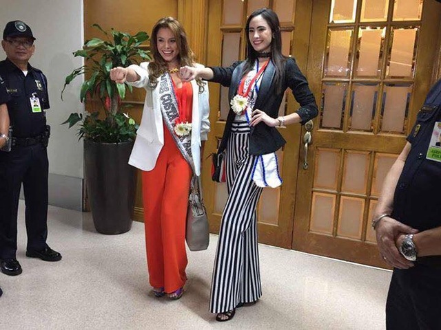 Người đẹp Hoa hậu hoàn vũ 2016 "đổ về" Philippines - 10
Hoa hậu Costa Rica - Carolina Rodriguez và Hoa hậu Nicaragua - Marina Jacoby đã tới Manila tham dự cuộc thi Hoa hậu Hoàn vũ 2016