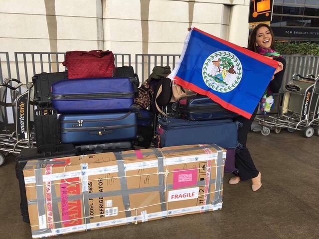 Người đẹp Hoa hậu hoàn vũ 2016 "đổ về" Philippines - 22
Hoa hậu Belize - Rebecca Rath khoe hành lý “khủng” mang sang Manila