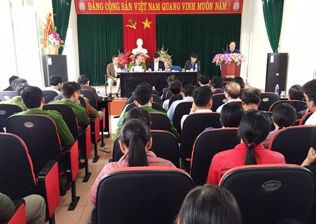 Chủ tịch tỉnh Thanh Hóa thông báo kết quả xác định nguyên nhân ngao chết - 1 Chủ tịch UBND tỉnh Thanh Hóa chủ trì buổi thông báo nguyên nhân ngao chết tại xã Hải Lộc, huyện Hậu Lộc