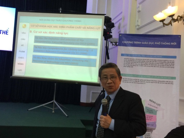 Công bố dự thảo Chương trình giáo dục phổ thông tổng thể - 2 GS.TS Nguyễn Minh Thuyết, Tổng chủ biên Chương trình GDPT tổng thể.