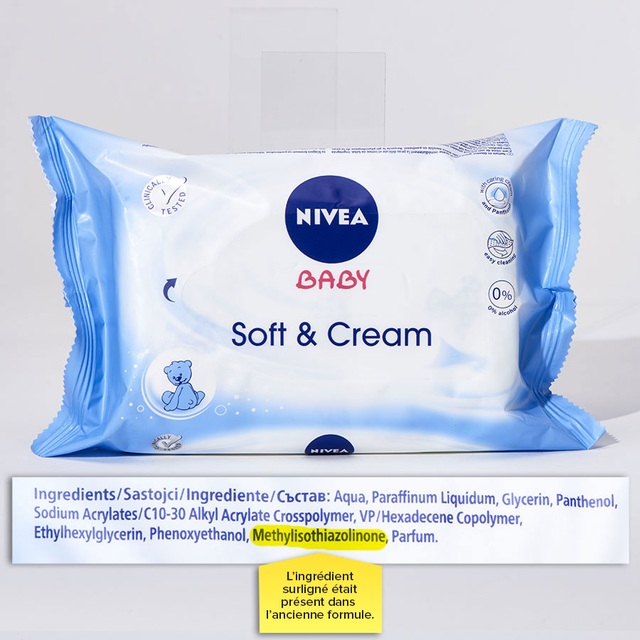 Pháp: Công bố 400 loại hóa mỹ phẩm có thành phần gây hại - 9
Giấy ướt Nivea có Phenoxyethanol