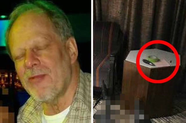 Mẩu giấy tiết lộ kế hoạch của sát thủ trước giờ xả súng ở Las Vegas - 1 Nghi phạm Stephen Paddock cùng mẩu giấy, cuộn băng keo và chiếc bút được tìm thấy bên trong phòng khách sạn hắn thuê ở tầng 32 (Ảnh: Dailystar)