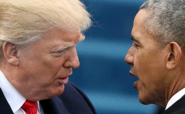 Nhà Trắng đề nghị điều tra cáo buộc ông Obama nghe lén - 1
Tổng thống Mỹ Donnald Trump (trái) và cựu Tổng thống Barack Obama. (Ảnh: Reuters)