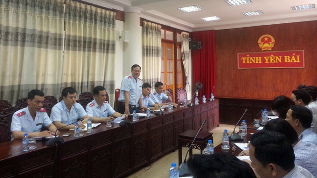 Kết thúc thanh tra trực tiếp khối tài sản của Giám đốc Sở TN-MT Yên Bái - 1 Ông Phạm Trọng Đạt phát biểu tại buổi công bố quyết định thanh tra (Ảnh: TTCP).