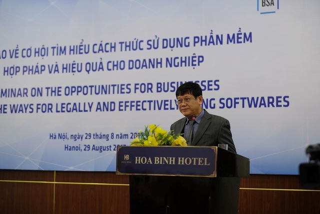 Ông Trần Văn Minh, Phó Chánh Thanh tra Bộ Văn hóa Thể thao & Du lịch cập nhật về tình hình thực thi bản quyền phần mềm tại Việt Nam.