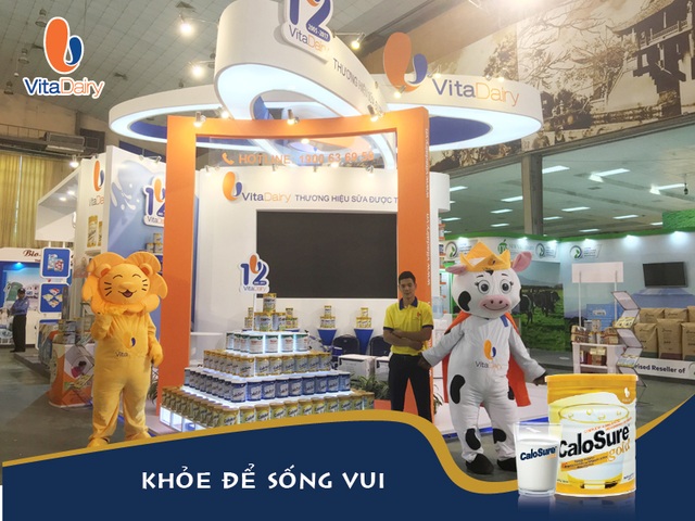 Thương hiệu sữa Việt nổi bật tại Triển lãm Sữa Quốc tế đầu tiên tại Việt Nam - 1 Gian hàng của VitaDairy tại Triển lãm Quốc tế ngành Sữa và Sản phẩm Sữa VietnamDairy 2017