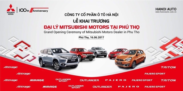 Mitsubishi Motors khai trương đại lý đầu tiên tại Việt Trì - Phú Thọ - 1
Mitsubishi Hanoi Auto khai trương đại lý 3S tại Thành phố Việt Trì - Phú Thọ.