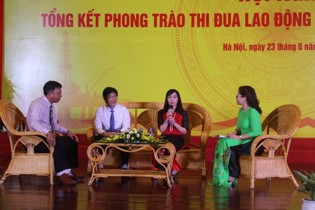 Sáng kiến sáng chế giúp tiết kiệm hàng ngàn USD cho ngành Dầu khí - 1 Tọa đàm tại hội nghị Tổng kết phong trào thi đua lao động sáng tạo giai đoạn 2012 – 2017 được tổ chức sáng nay tại Hà Nội. (Ảnh: Hồng Vân)