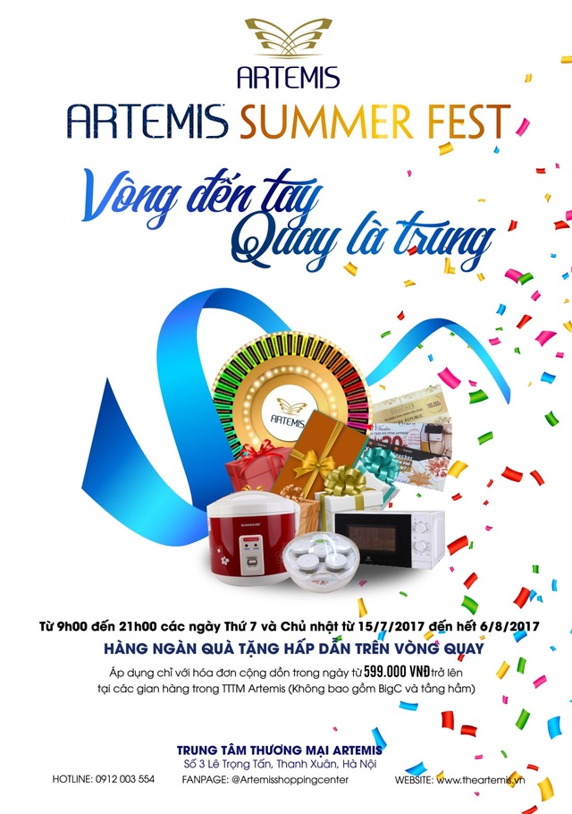 ARTEMIS SUMMER FEST – Vòng đến tay, quay là trúng - 1 ARTEMIS SUMMER FEST – Vòng đến tay, quay là trúng - 1